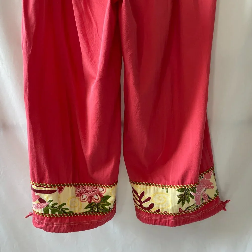 NWT Ca. Sual By Ca Sport Womens Coral High Rise Stretch Capri Pant Size 2X - Picture 7 of 9